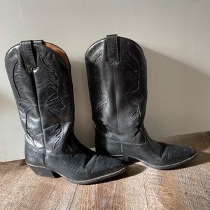 Black cowboy boots